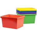 Storex 16 Quart Storage Bin, Assorted Colors, 6/Carton (STX61514S06C)