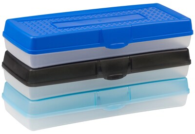 Storex Pencil Box, Assorted, 12/CT (STX61620U12C)