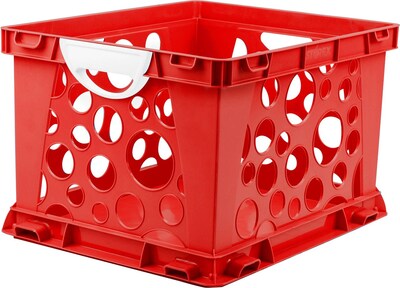 Storex Large Storage and Filing Crate with Comfort Handles, Letter/Legal, 3/CT (STX61742U03C)