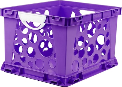 Storex Large Storage and Filing Crate with Comfort Handles, Letter/Legal, 3/CT (STX61754U03C)