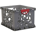 Storex Recycled Filing Crate with Comfort Handles, Letter/Legal, 3/CT (STX61790U03C)