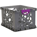 Storex Recycled Filing Crate with Comfort Handles, Letter/Legal, 3/CT (STX61792U03C)