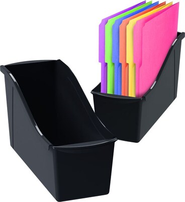 Storex Storage Book Bin, Black, (STX70109E06)