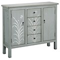 Stein World Selina 36.75 Accent Cabinet; Silver Blue Grey (75768)