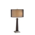 Stein World 40 Watt Jaycee Table Lamp; Ebony, Brushed Steel (99558)