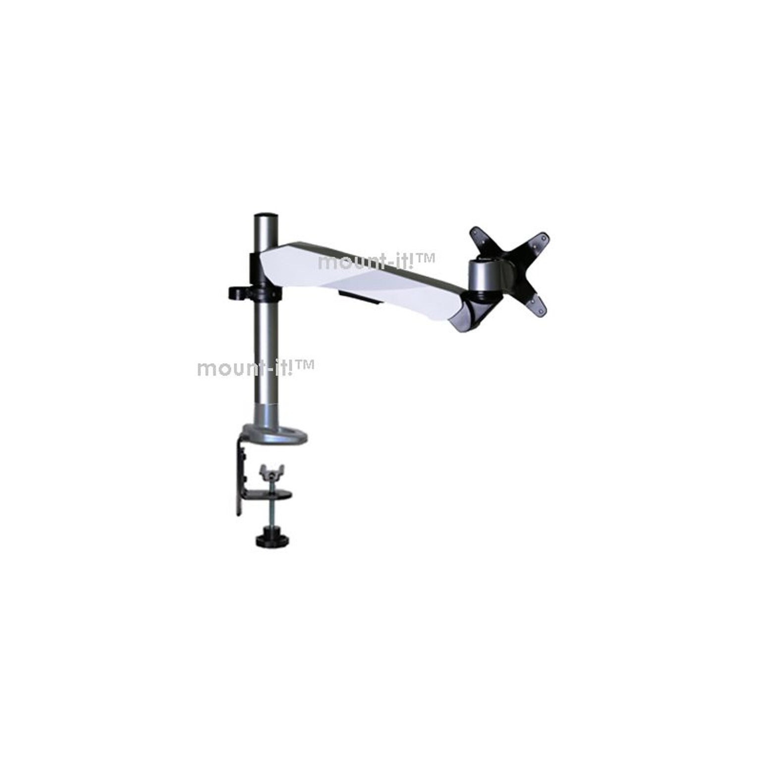 Mount-It! Modular Desk Mount Adjustable Monitor Arm, Up to 24 Monitors, Gray/Silver (MI-34116)