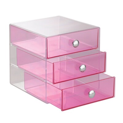 InterDesign Original 3-Drawer Unit, Plastic, Berry (35376)