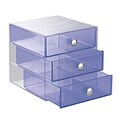 InterDesign, Drawers, Original 3 Drawer, Plastic, Violet (35377)