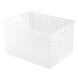 InterDesign Modulon 10.3 x 13.3 x 18 Household Storage Basket, Frost (47000)