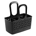 InterDesign Orbz Divided Bath Shower Tote, Small, Black (79142)