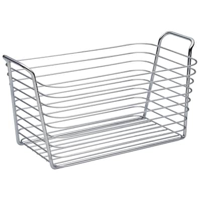 InterDesign Classico Kitchen Pantry Bath Organizer Wire Basket, Medium, Chrome (93222)