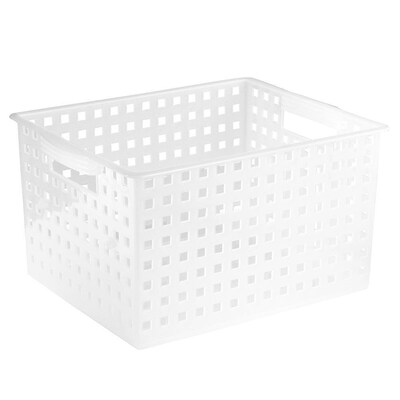 InterDesign Household Storage Basket, Large, Frost (61870)