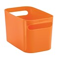 InterDesign Una Bathroom Vanity Organizer Bin for Heath and Beauty Products/Supplies, 10 x 6 x 6, Orange (93023)