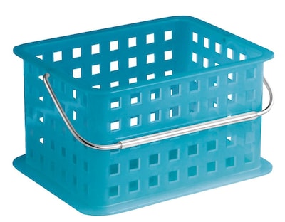 InterDesign Storage Organizer Basket, Small, Azure (61268)