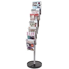 Alba Literature Holder, 9.4 x 12.6, Gray and Clear Metal (DDFIL7S)