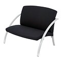 Alba Reception Chair 2-Seater, Black (CHNOVA2N)