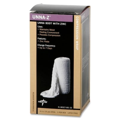 Medline Zinc Unna Boot Bandages, 10 yds L x 4 W