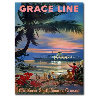 Trademark Global Grace Line Cruises Canvas Art, 24 x 18