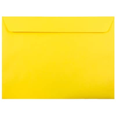 JAM Paper Booklet Envelope, 9 x 12, Yellow, 250/Box (5156775H) | Quill