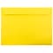 JAM Paper 9 x 12 Booklet Colored Envelopes, Yellow Recycled, 25/Pack (5156775)