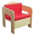 Wood Designs™ 20(H) Plywood Padded Chair, Red Cushion