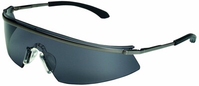 Crews Triwear® Metal Safety Glasses, Platinum Frame/ Gray Anti-Fog Lens