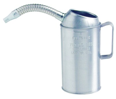 Plews™Galvanized Measures, 4 qt, Flexible Spout
