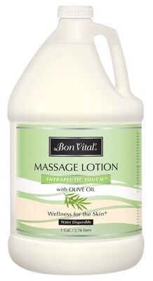 Bon Vital Therapeutic Touch Massage Lotion, Unscented, 128 oz. Bottle (BVTTL1G)