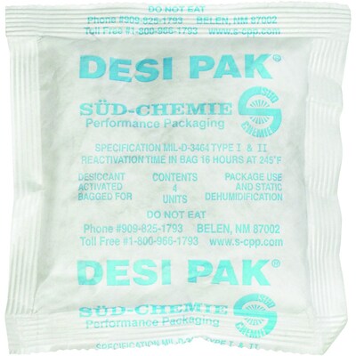 Kraft Clay Desiccants, 5 Gallon Pail, 3 x 6 x 3/8, 1200/Case