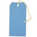 JAM Paper® Gift Tags with String, Medium, 2 3/8 x 4 3/4, Blue, 100/pack (39197115B)