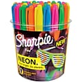 Sharpie® Neon Permanent Markers, Fine Point, Neon Colored Ink, 36/pk (1875609)