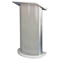 Amplivox® Lectern, Curved C-Panel, Gray Granite-Satin Anodized Aluminum