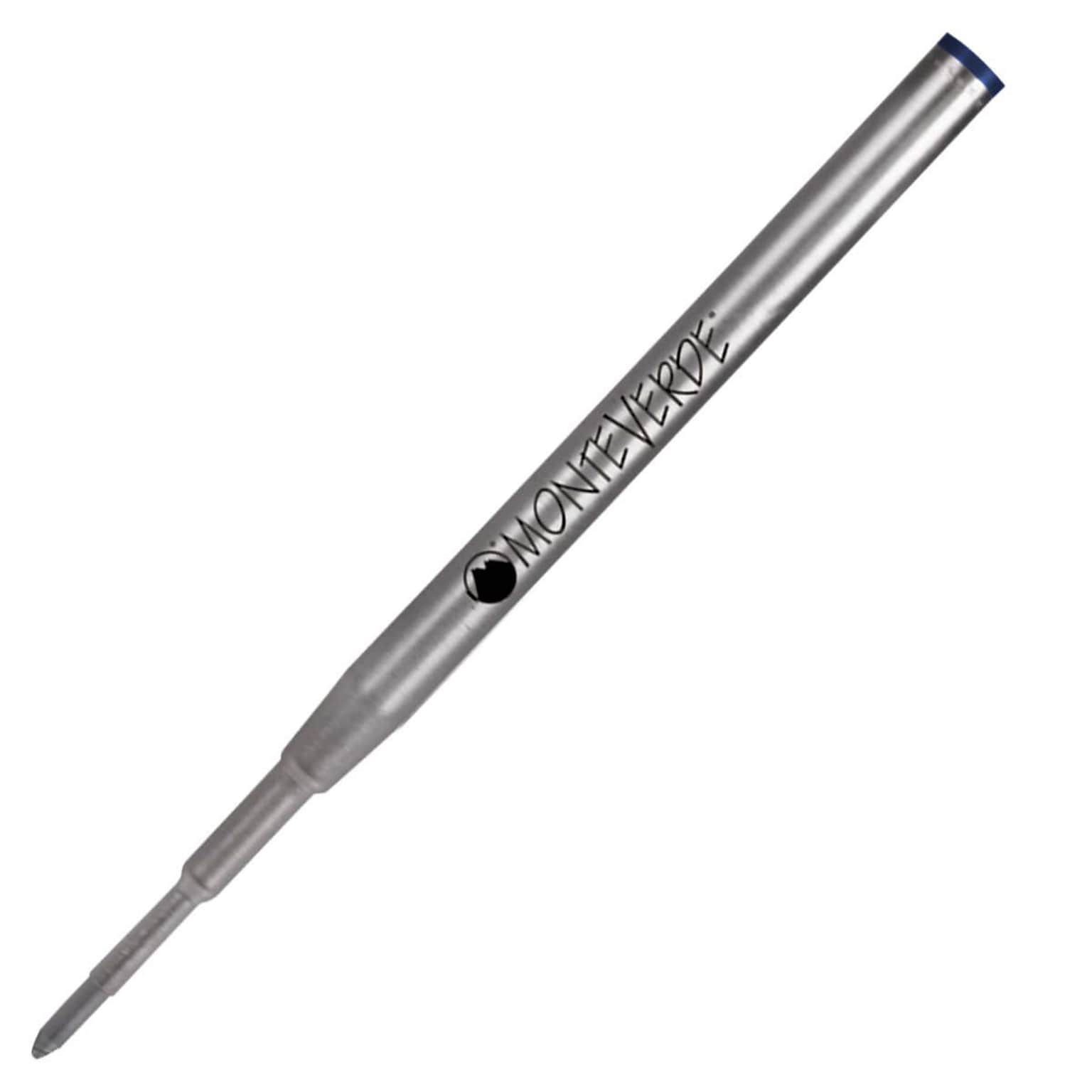 Monteverde Monteverde Ballpoint Pen Refill, Broad Point, Blue Ink, 6 Pack (M143BB)