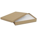 Bags & Bows® 8 x 5 1/2 x 1 1/4 Kraft Jewelry Boxes, Natural, 50/Pack