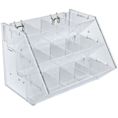 Azar Displays 9 x 11 1/4 Pegboard Trays, Clear (223012)