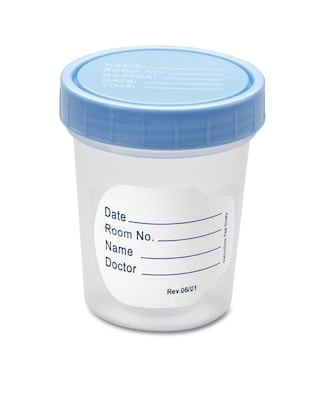 Medline Basic Non-sterile Specimen Containers, 4 oz Size, 500/Pack