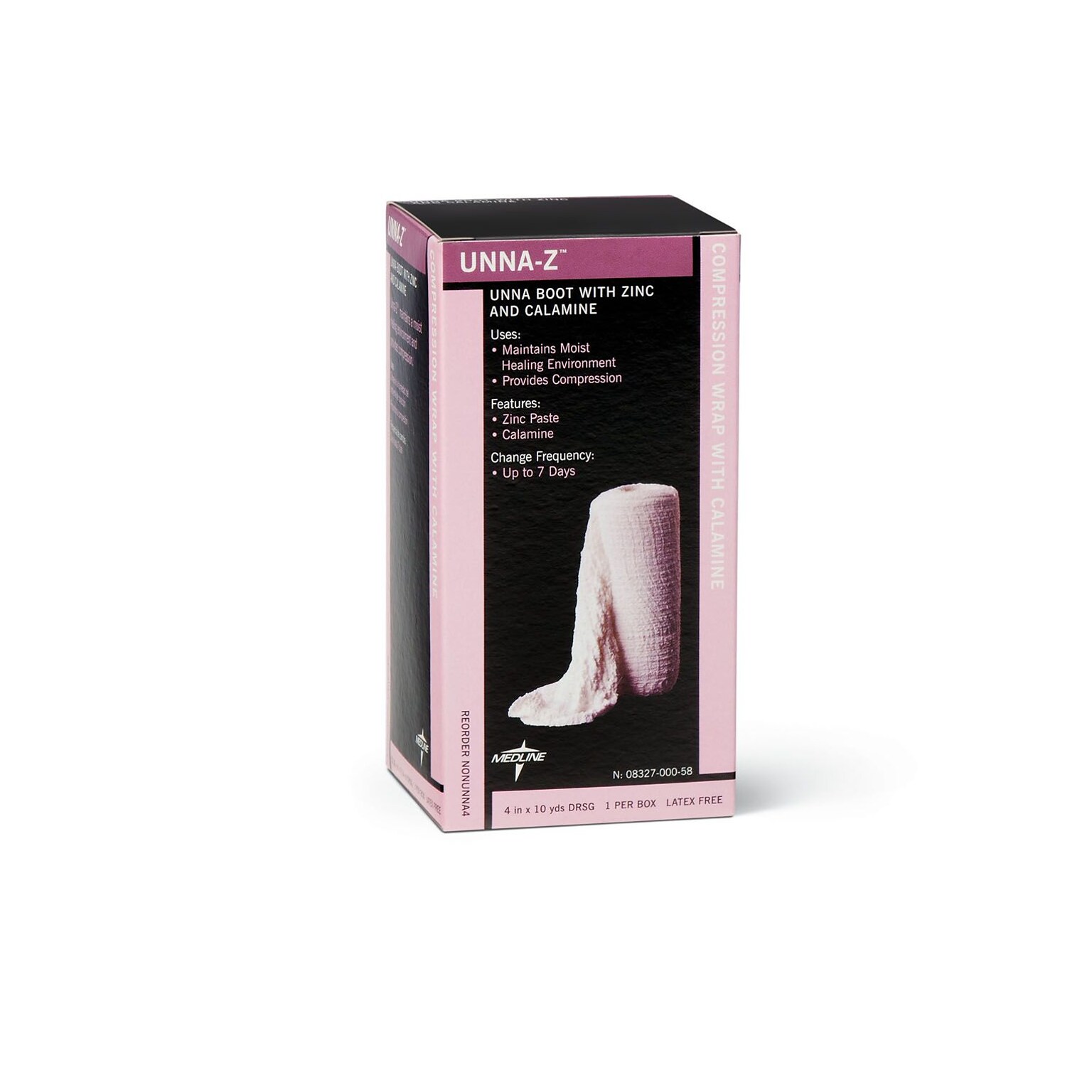 Medline Calamine Unna Boot Bandages, 10 yds L x 4 W