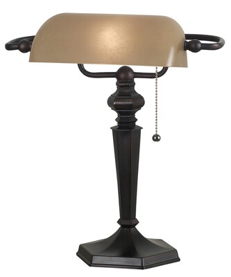 Kenroy Home Chesapeake Banker Lamp, Oil Rubbed Bronze Finish