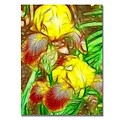 Trademark Global Kathie McCurdy Iris Yellow Batik Canvas Art, 24 x 18