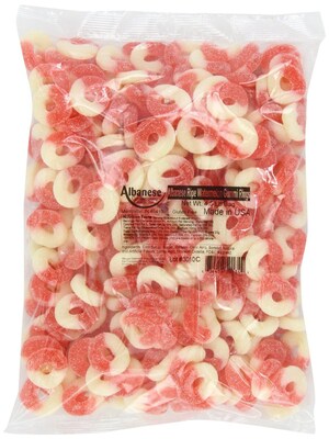 Watermelon Gummi Rings; 4.5 lb. Bulk