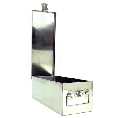 Stalwart™ 75-500 Oversized 12 Metal Storage Lock Box, Silver (844296012633)