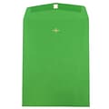 JAM Paper Open End Clasp #13 Catalog Envelope, 10 x 13, Green, 100/Box (87519)