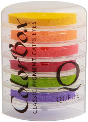 Clearsnap® 2 1/2 x 2 x 1 ColorBox Pigment Cats Eye Queue Inkpad, Jelly Beans, 6/Pack
