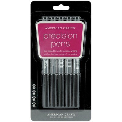 American Crafts™ Precision Pen, 5/Pack, Black
