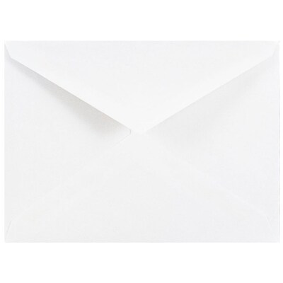 JAM Paper® 4Bar A1 Invitation Envelopes with V-Flap, 3.625 x 5.125, White, Bulk 1000/Carton (0402320