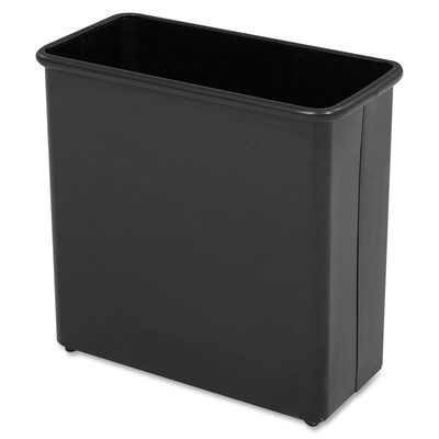 Safco Steel Trash Can w/ no Lid, Black, 7 gal. (9616BL)