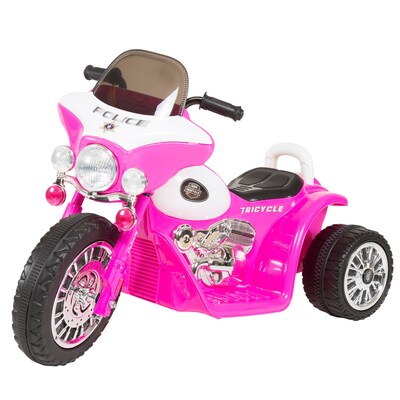 Lil Rider Mini Three Wheel Police Chopper - Pink