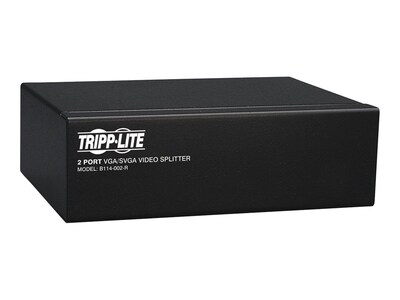 Tripp Lite B114-002-R 2-Port VGA/SVGA Video Splitter with Signal Booster