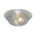 Aurora Lighting Incandescent Flush Mount; Brushed Nickel (STL-VME378120)