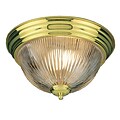 Aurora Lighting Incandescent Flush Mount, Polished Brass (STL-VME272121)